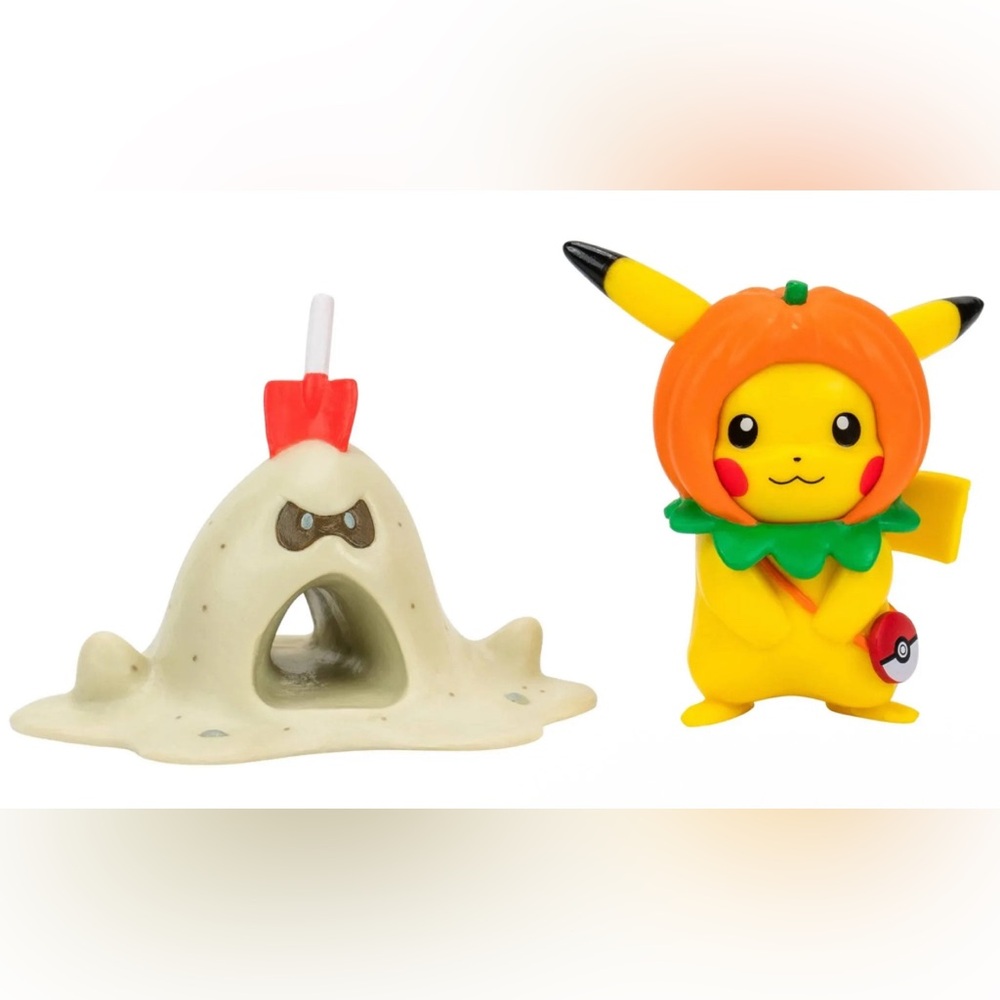 Jazwares Pokemon: Halloween Battle Figure Pack Pikachu & Sandygast NEW